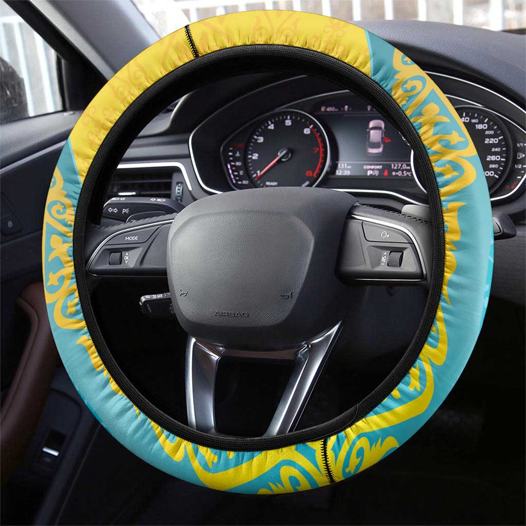 Issyk Mystery Kazakhstan Golden Man Steering Wheel Cover - Wonder Print Shop