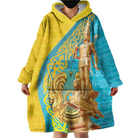 Issyk Mystery Kazakhstan Golden Man Wearable Blanket Hoodie - Wonder Print Shop