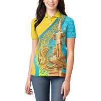 Issyk Mystery Kazakhstan Golden Man Women Polo Shirt - Wonder Print Shop