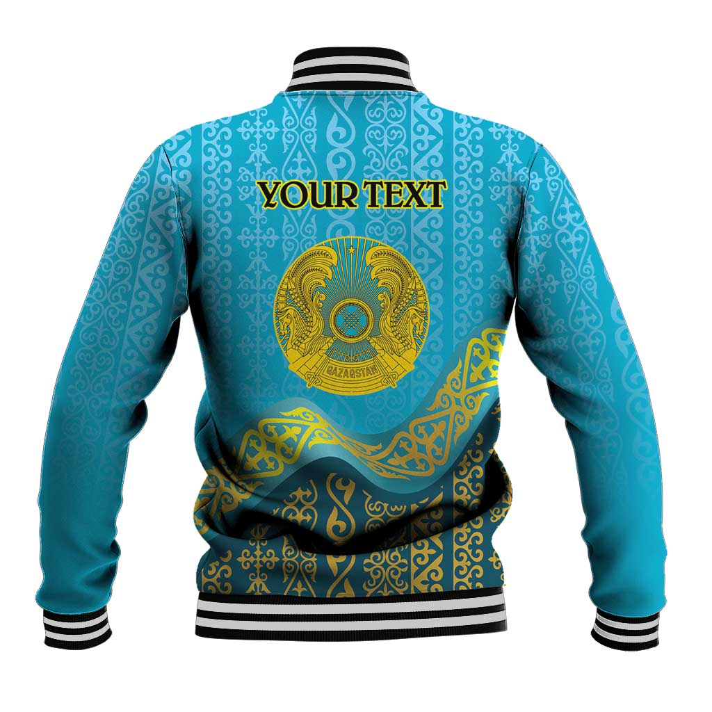 Kazakhstan Independence Day Personalized Baseball Jacket 16 December with Kazakh Pattern LT9 - Wonder Print Shop