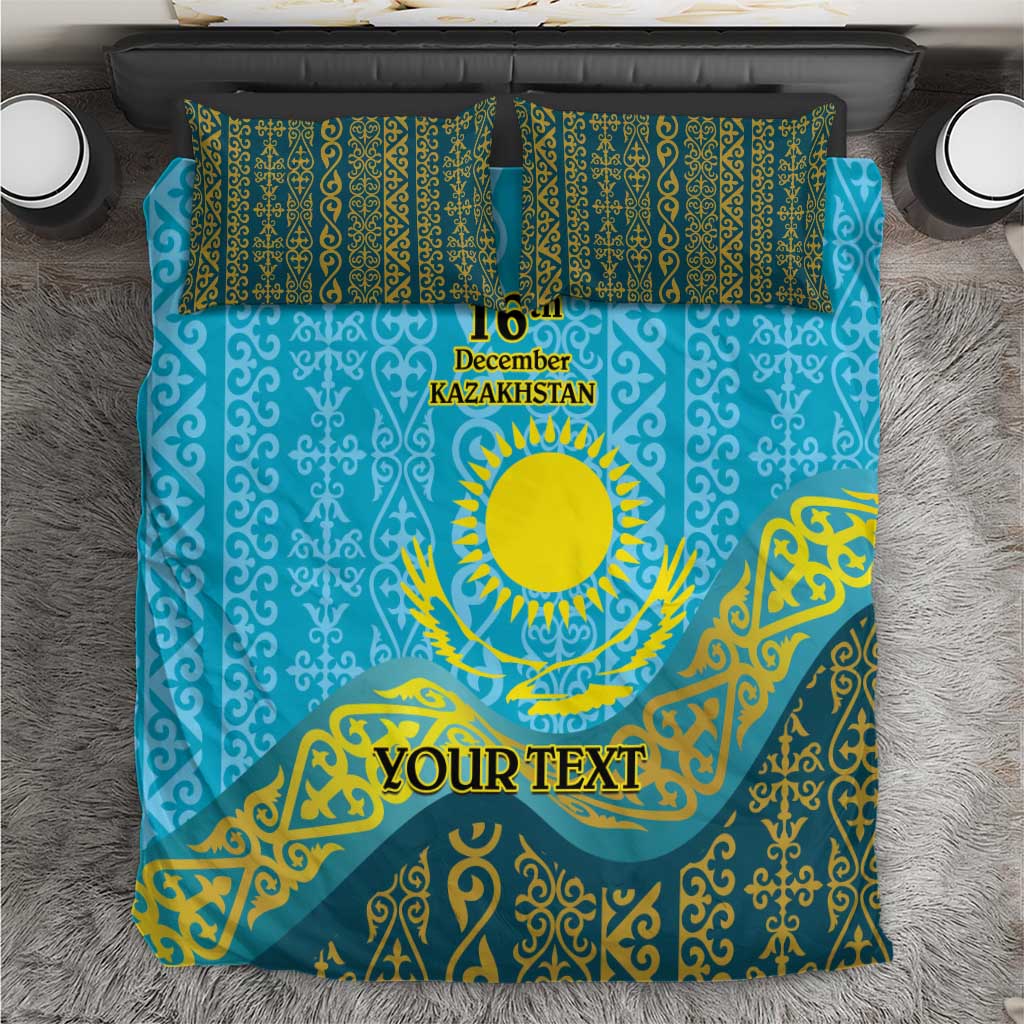 Kazakhstan Independence Day Personalized Bedding Set 16 December with Kazakh Pattern LT9 - Wonder Print Shop