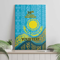 Kazakhstan Independence Day Personalized Canvas Wall Art 16 December with Kazakh Pattern LT9 - Wonder Print Shop