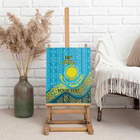 Kazakhstan Independence Day Personalized Canvas Wall Art 16 December with Kazakh Pattern LT9 - Wonder Print Shop
