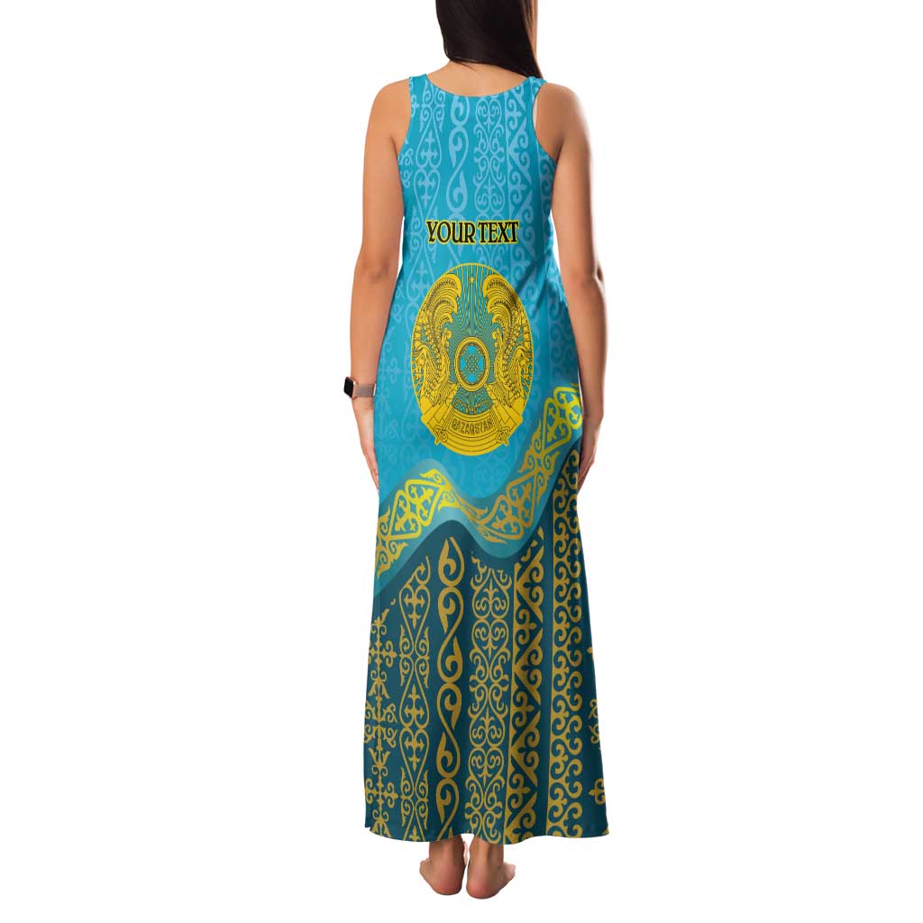 Kazakhstan Independence Day Personalized Family Matching Tank Maxi Dress and Hawaiian Shirt 16 December with Kazakh Pattern - Wonder Print Shop