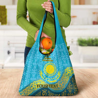 Kazakhstan Independence Day Personalized Grocery Bag 16 December with Kazakh Pattern