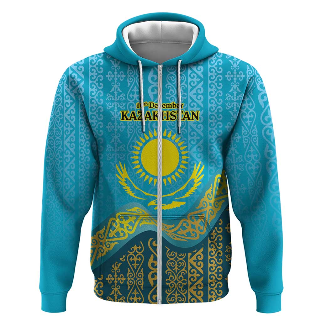 Kazakhstan Independence Day Personalized Hoodie 16 December with Kazakh Pattern - Wonder Print Shop