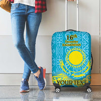 Kazakhstan Independence Day Personalized Luggage Cover 16 December with Kazakh Pattern - Wonder Print Shop