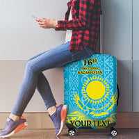 Kazakhstan Independence Day Personalized Luggage Cover 16 December with Kazakh Pattern - Wonder Print Shop