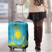 Kazakhstan Independence Day Personalized Luggage Cover 16 December with Kazakh Pattern - Wonder Print Shop