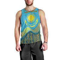 Kazakhstan Independence Day Personalized Men Tank Top 16 December with Kazakh Pattern - Wonder Print Shop
