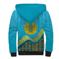 Kazakhstan Independence Day Personalized Sherpa Hoodie 16 December with Kazakh Pattern - Wonder Print Shop