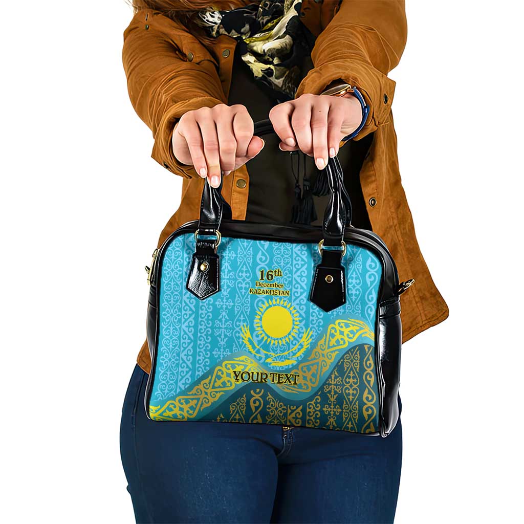 Kazakhstan Independence Day Personalized Shoulder Handbag 16 December with Kazakh Pattern