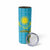 Kazakhstan Independence Day Personalized Skinny Tumbler 16 December with Kazakh Pattern - Wonder Print Shop
