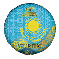 Kazakhstan Independence Day Personalized Spare Tire Cover 16 December with Kazakh Pattern - Wonder Print Shop