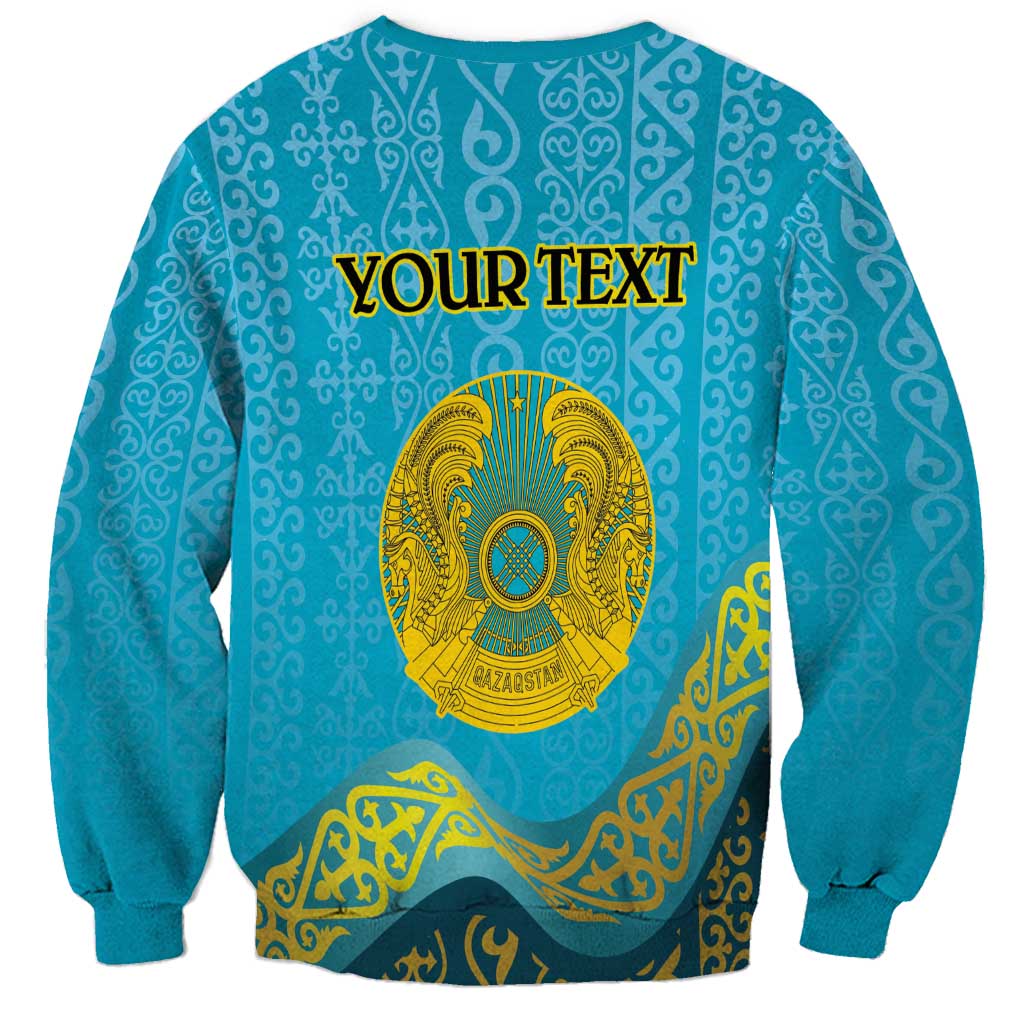 Kazakhstan Independence Day Personalized Sweatshirt 16 December with Kazakh Pattern - Wonder Print Shop