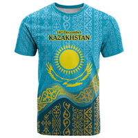 Kazakhstan Independence Day Personalized T Shirt 16 December with Kazakh Pattern - Wonder Print Shop
