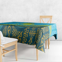 Kazakhstan Independence Day Personalized Tablecloth 16 December with Kazakh Pattern - Wonder Print Shop