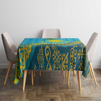 Kazakhstan Independence Day Personalized Tablecloth 16 December with Kazakh Pattern - Wonder Print Shop