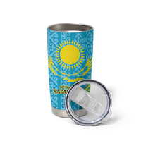 Kazakhstan Independence Day Personalized Tumbler Cup 16 December with Kazakh Pattern - Wonder Print Shop