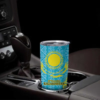 Kazakhstan Independence Day Personalized Tumbler Cup 16 December with Kazakh Pattern - Wonder Print Shop