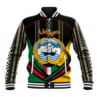 Kuwait Hawk of Quraish With Al Sadu Pattern Personalized Baseball Jacket LT9 - Wonder Print Shop