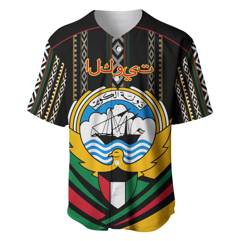Kuwait Hawk of Quraish With Al Sadu Pattern Personalized Baseball Jersey LT9 - Wonder Print Shop