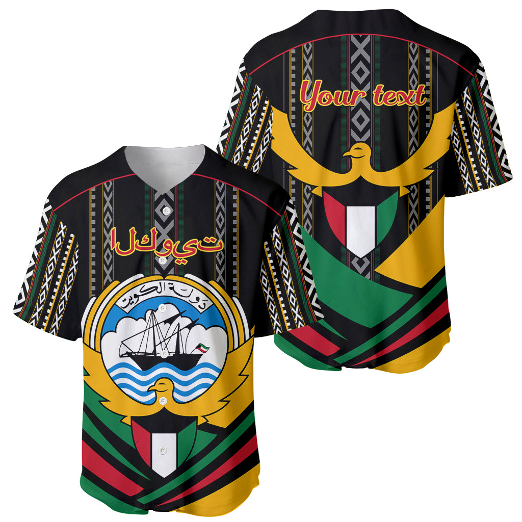 Kuwait Hawk of Quraish With Al Sadu Pattern Personalized Baseball Jersey LT9 - Wonder Print Shop