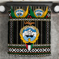 Kuwait Hawk of Quraish With Al Sadu Pattern Personalized Bedding Set LT9 - Wonder Print Shop