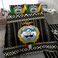 Kuwait Hawk of Quraish With Al Sadu Pattern Personalized Bedding Set LT9 - Wonder Print Shop