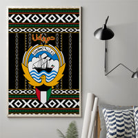 Kuwait Hawk of Quraish With Al Sadu Pattern Personalized Canvas Wall Art LT9 - Wonder Print Shop
