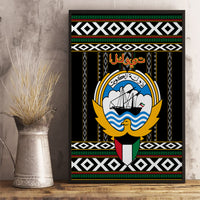 Kuwait Hawk of Quraish With Al Sadu Pattern Personalized Canvas Wall Art LT9 - Wonder Print Shop