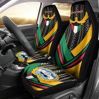 Kuwait Hawk of Quraish With Al Sadu Pattern Personalized Car Seat Cover LT9 - Wonder Print Shop