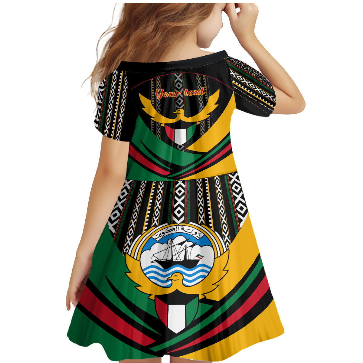 Kuwait Hawk of Quraish With Al Sadu Pattern Personalized Family Matching Mermaid Dress and Hawaiian Shirt LT9 - Wonder Print Shop