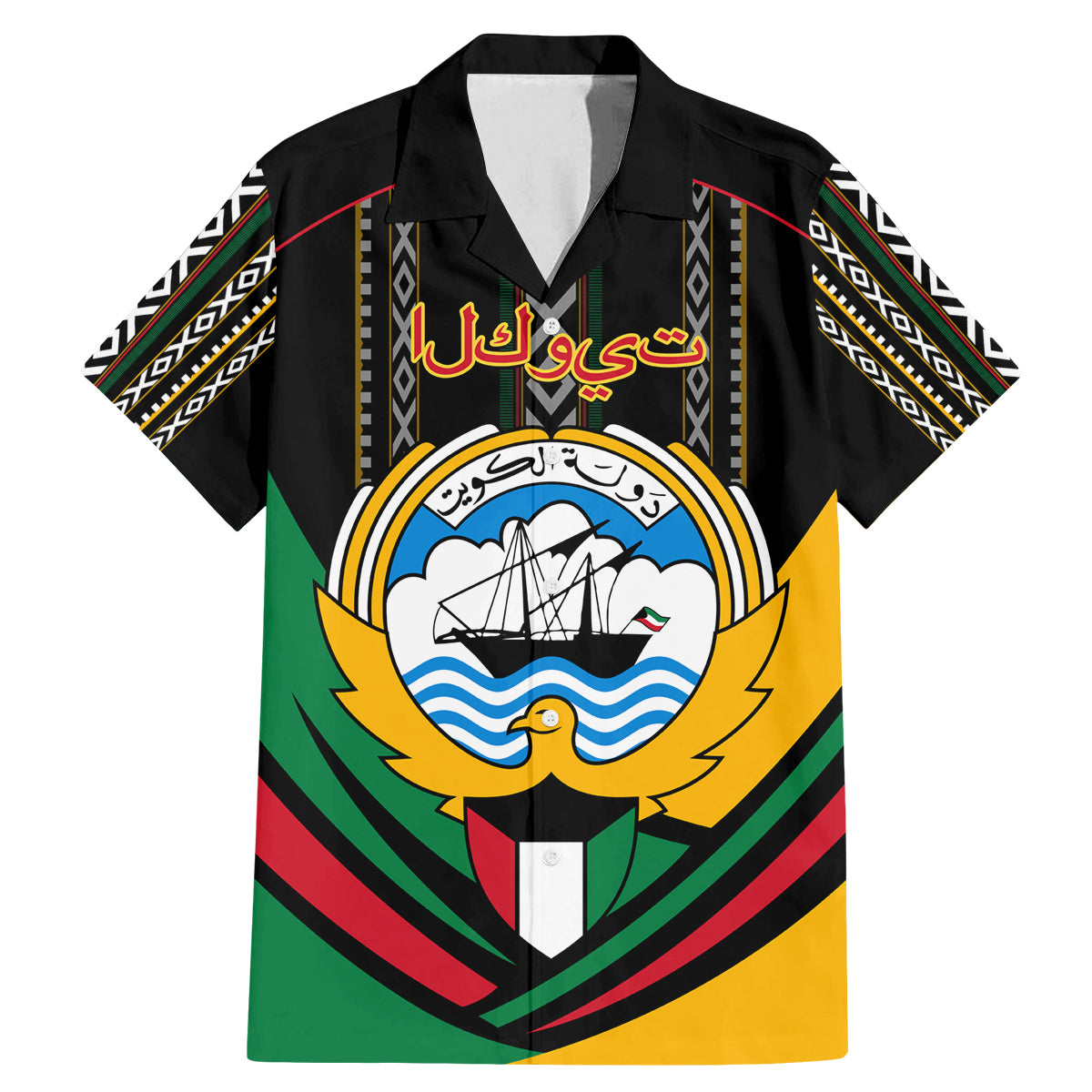 Kuwait Hawk of Quraish With Al Sadu Pattern Personalized Family Matching Mermaid Dress and Hawaiian Shirt LT9 - Wonder Print Shop