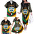 Kuwait Hawk of Quraish With Al Sadu Pattern Personalized Family Matching Off Shoulder Long Sleeve Dress and Hawaiian Shirt - Wonder Print Shop