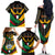 Kuwait Hawk of Quraish With Al Sadu Pattern Personalized Family Matching Off Shoulder Long Sleeve Dress and Hawaiian Shirt - Wonder Print Shop