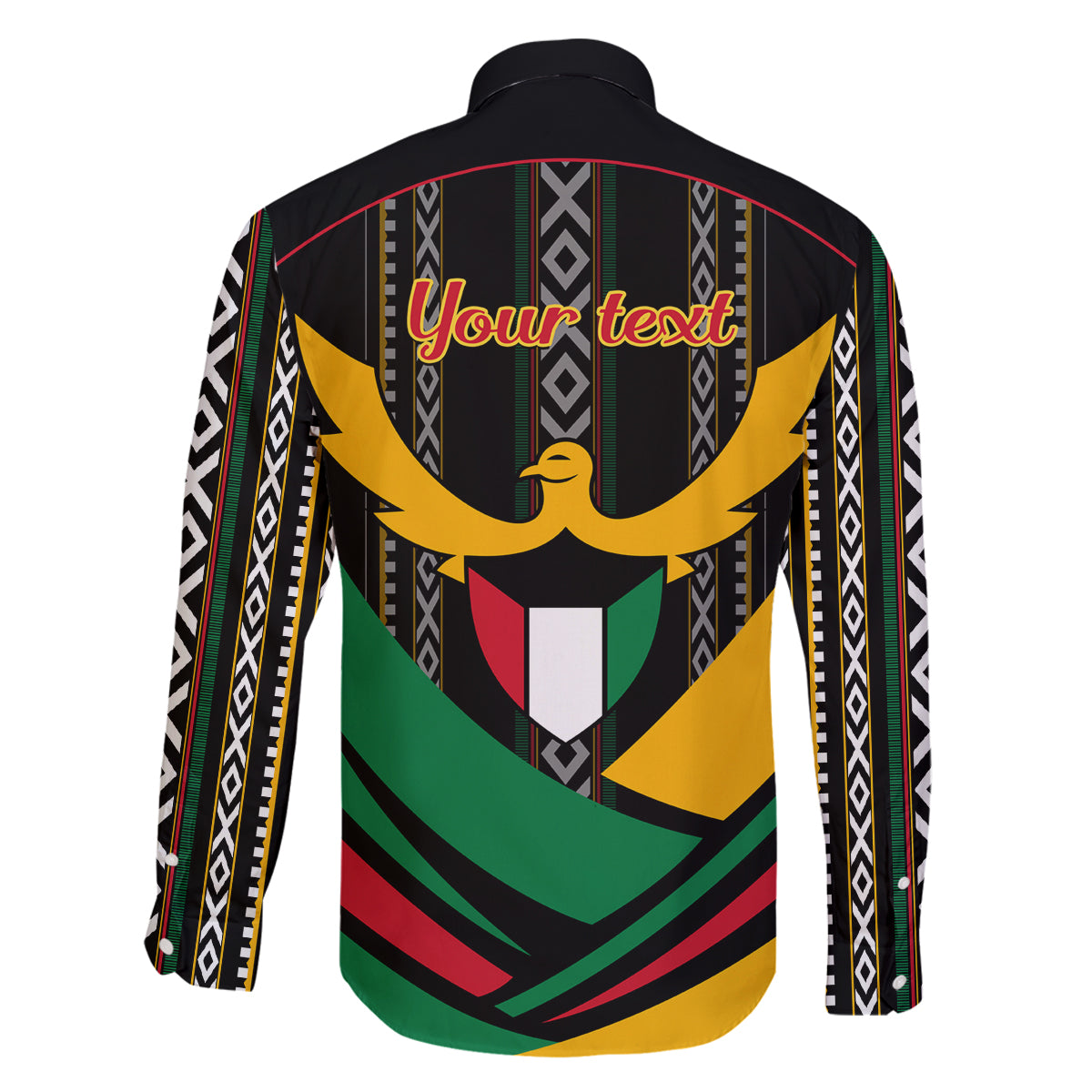 Kuwait Hawk of Quraish With Al Sadu Pattern Personalized Family Matching Off Shoulder Long Sleeve Dress and Hawaiian Shirt - Wonder Print Shop