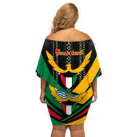 Kuwait Hawk of Quraish With Al Sadu Pattern Personalized Family Matching Off Shoulder Short Dress and Hawaiian Shirt LT9 - Wonder Print Shop