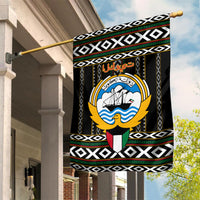 Kuwait Hawk of Quraish With Al Sadu Pattern Personalized Garden Flag - Wonder Print Shop