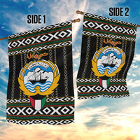 Kuwait Hawk of Quraish With Al Sadu Pattern Personalized Garden Flag - Wonder Print Shop