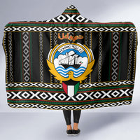Kuwait Hawk of Quraish With Al Sadu Pattern Personalized Hooded Blanket