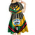 Kuwait Hawk of Quraish With Al Sadu Pattern Personalized Kid Short Sleeve Dress - Wonder Print Shop