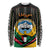 Kuwait Hawk of Quraish With Al Sadu Pattern Personalized Long Sleeve Shirt - Wonder Print Shop