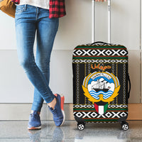 Kuwait Hawk of Quraish With Al Sadu Pattern Personalized Luggage Cover - Wonder Print Shop