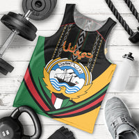 Kuwait Hawk of Quraish With Al Sadu Pattern Personalized Men Tank Top - Wonder Print Shop