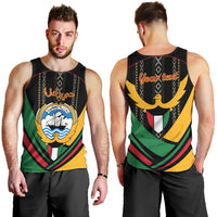 Kuwait Hawk of Quraish With Al Sadu Pattern Personalized Men Tank Top - Wonder Print Shop