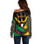Kuwait Hawk of Quraish With Al Sadu Pattern Personalized Off Shoulder Sweater - Wonder Print Shop