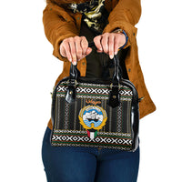 Kuwait Hawk of Quraish With Al Sadu Pattern Personalized Shoulder Handbag