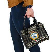 Kuwait Hawk of Quraish With Al Sadu Pattern Personalized Shoulder Handbag