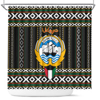 Kuwait Hawk of Quraish With Al Sadu Pattern Personalized Shower Curtain